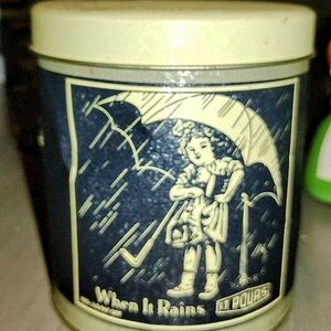 Classic Morton Salt Tin with Umbrella Design